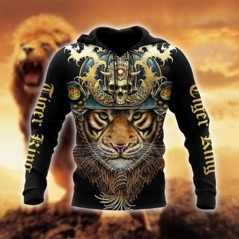 Generous And Beautiful Black Tiger Pattern Animals Hoodie