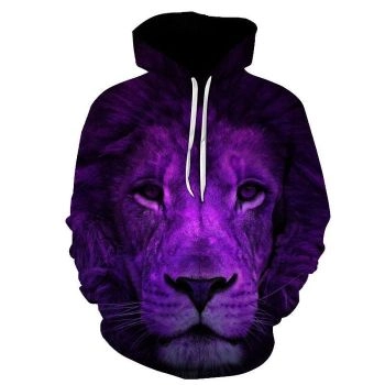 Purple Lion King 3D Sweatshirt Hoodie Pullover
