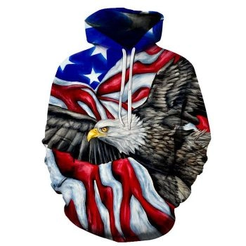 American Bald Eagle 3D Sweatshirt Hoodie Pullover