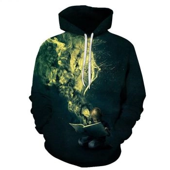 Green Smoke Imagination 3D Sweatshirt Hoodie Pullover