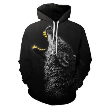 Wolf Howling 3D Sweatshirt, Hoodie, Pullover