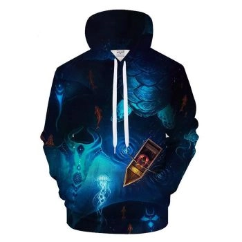 Night Lake View 3D Hoodie Sweatshirt Pullover