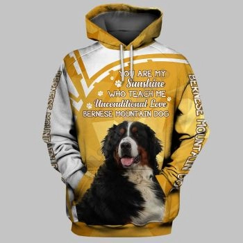 Classical  Yellow Dog Pattern Animals Hoodie