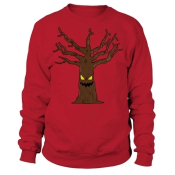 Halloween Cartoon Scary Tree Sweatshirt