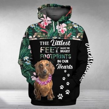 Pretty Black Dog Pattern Animals Hoodie