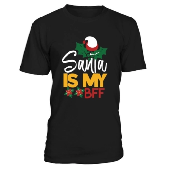 Santa Is My Bff Christmas Shirt