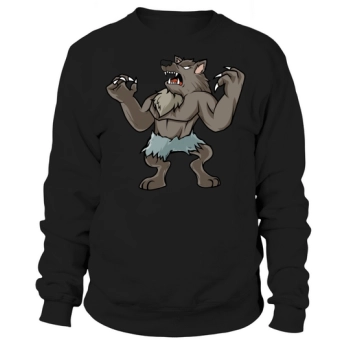 Halloween Cartoon Werewolf Sweatshirt