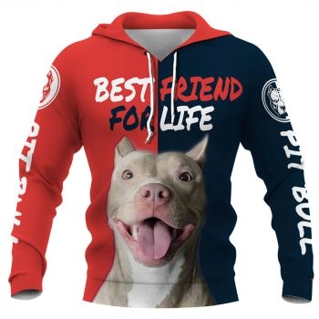 Gorgeous Red Blue Dog Pattern Animals Hoodie