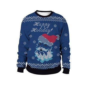 Happy Holiday Santa Claus Smile Christmas Sweater