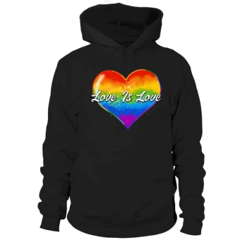 LGBT Heart Love Is Love Hoodies