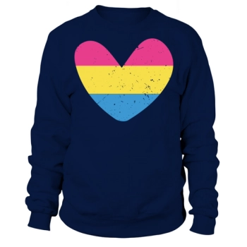 Love LGBTQ Pansexual Heart Flag Sweatshirt