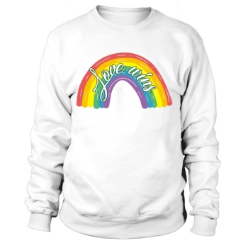 Love Wins Rainbow LGBT Pride Sweatshirt