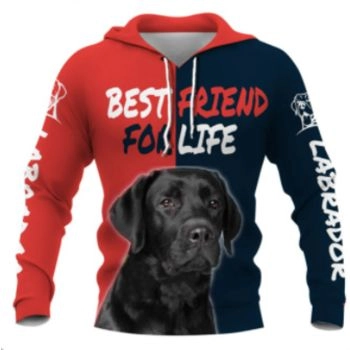 Fashion And Gorgeous Red Blue Dog Pattern Animals Hoodie