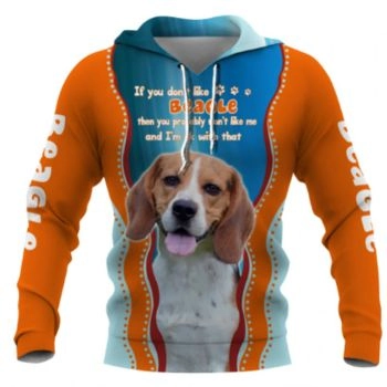 Street Orange White Dog Pattern Animals Hoodie