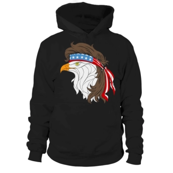 USA Eagle Head American Flag Hoodies
