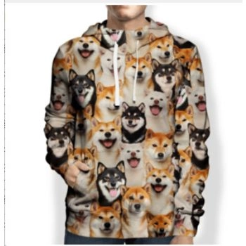 Classical  Colorful Dog Pattern Animals Hoodie