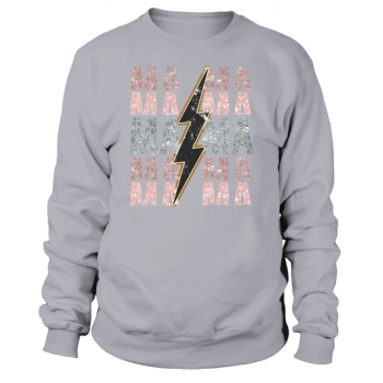 Mama Distressed Lightning Bolt Sweatshirt