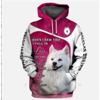 Generous And Beautiful Pink Dog Pattern Animals Hoodie