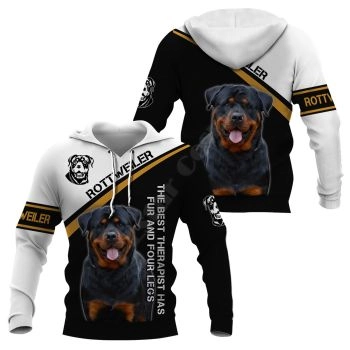 Street Style Black White Dog Pattern Animals Hoodie