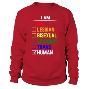 Gay Pride Gay Lesbian Bisexual Straight Transgender Human Sweatshirt