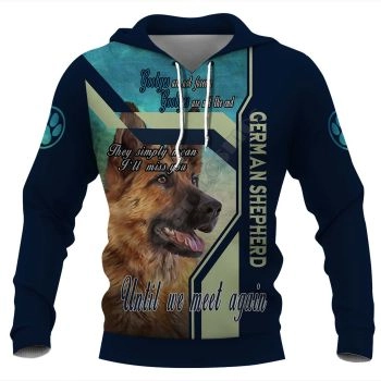 Popular Blue Brown Dog Pattern Animals Hoodie