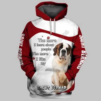 Vintage  Red White Dog Pattern Animals Hoodie