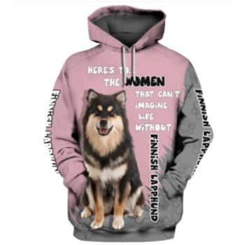 Generous And Beautiful Pink Dog Pattern Animals Hoodie