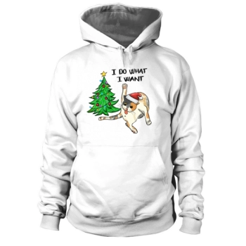 Funny Cat Christmas I Do What I Want Hoodies