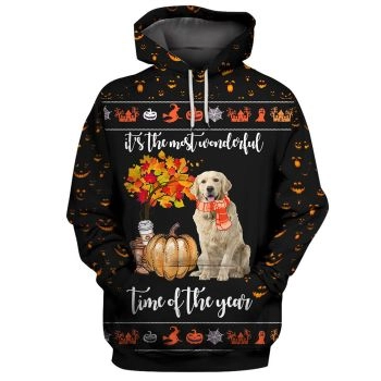 Precious And Cute Black Dog Pattern Animals Hoodie