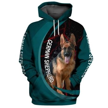 Popular Green Dog Pattern Animals Hoodie