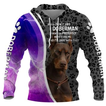 Street Style Purple Black Dog Pattern Animals Hoodie