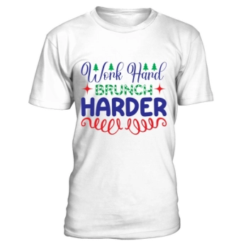 Work Hard Brunch Harder Christmas Shirt