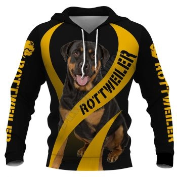 Precious And Cute Black Yellow Dog Pattern Animals Hoodie