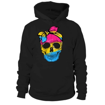 Pansexual LGBTQ Skull Gay Pride Hoodies