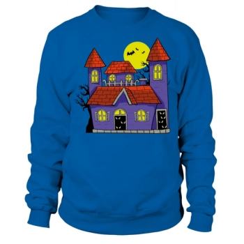 Halloween Cartoon Haunted House Sweatshirt