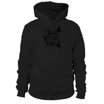 HALLOWEEN BAD WITCH VIBES Hungry Beast BROOM Hoodies