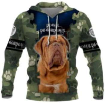 Fashion Green Dog Pattern Animals Hoodie