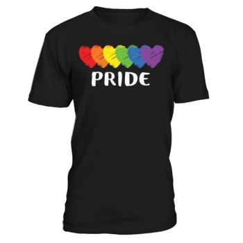 LGBT Pride Flag Rainbow Hearts