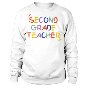 Vintage 2nd Second Grade Teacher Back To School Sweatshirt