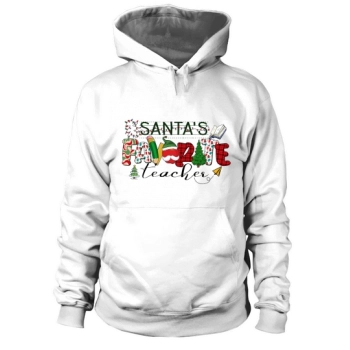 Teacher Christmas Santas Favorite Teacher Hoodies