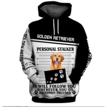 Vintage  Black White Dog Pattern Animals Hoodie