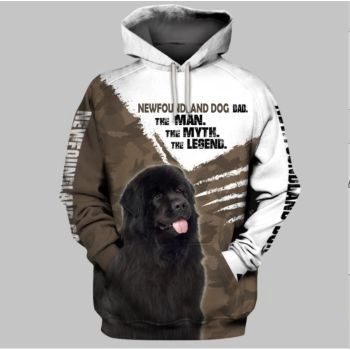 Precious Brown White Dog Pattern Animals Hoodie