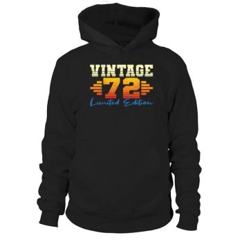 50th Birthday Vintage 1972 Limited Edition Hoodies