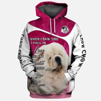 Fashion Pink Dog Pattern Animals Hoodie