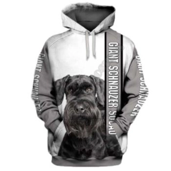  Classical  Grey Dog Pattern Animals Hoodie