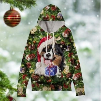 Temperament Green Dog Pattern Animals Hoodie