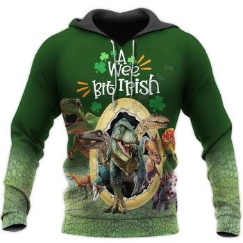 Generous And Beautiful Green Dinosaurs Pattern Animals Hoodie