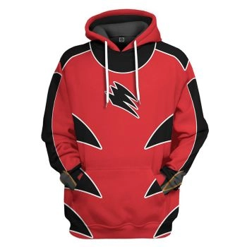 Fashion Red Totem Pattern Armor Hoodie