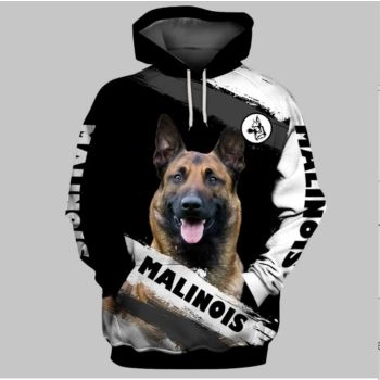 Precious And Cute Black Dog Pattern Animals Hoodie