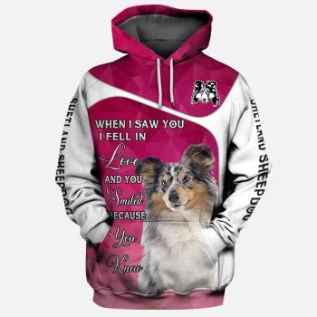 Loose And Gorgeous Pink Dog Pattern Animals Hoodie